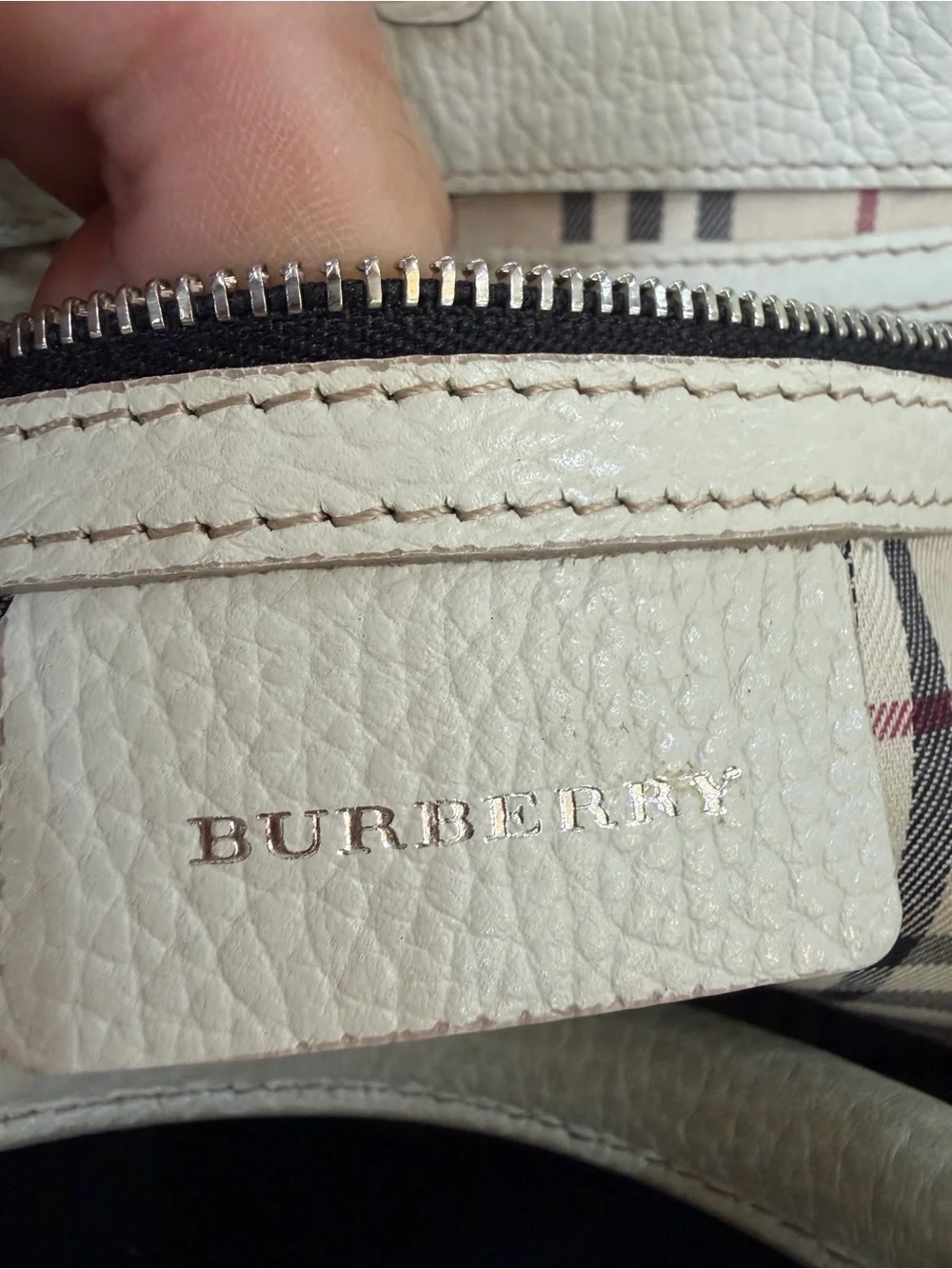Burberry structured cream